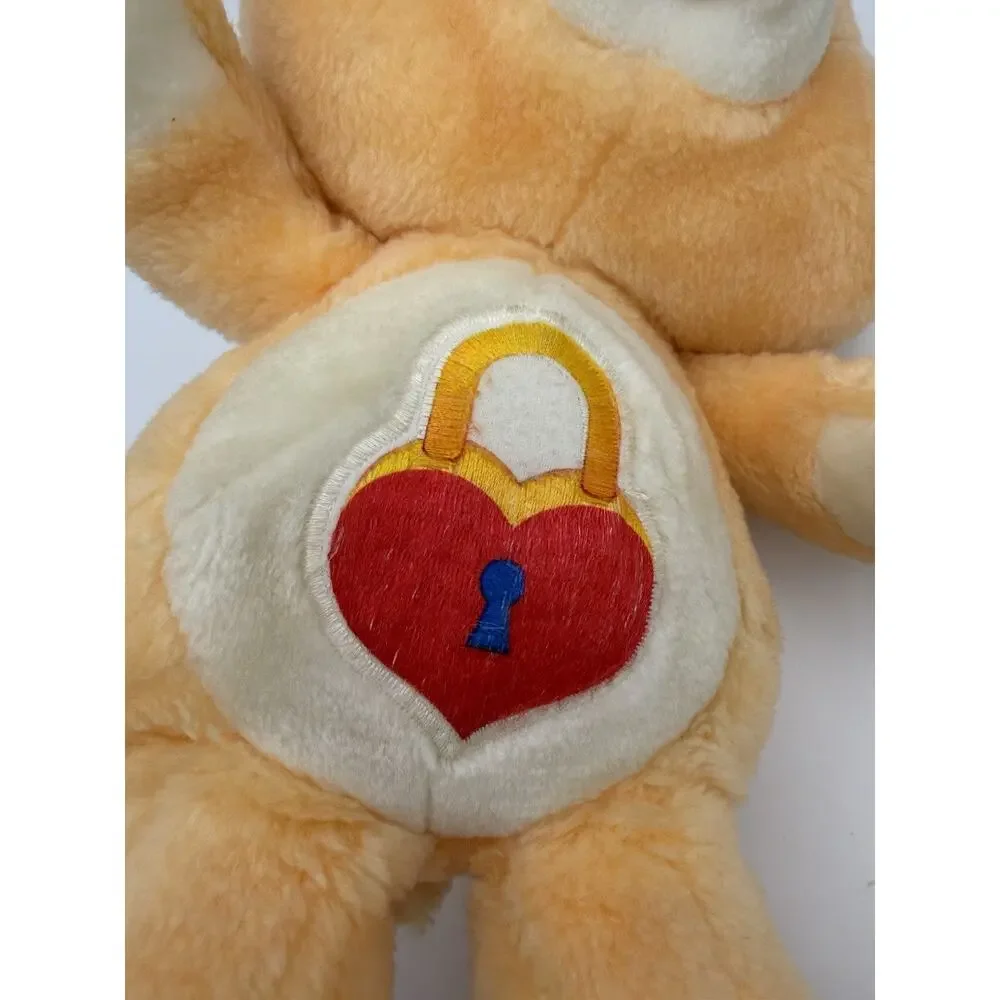 Care Bears Talking Secret Heart Plush Stuffed Animal Toy Vintage 80s Kenner Lock